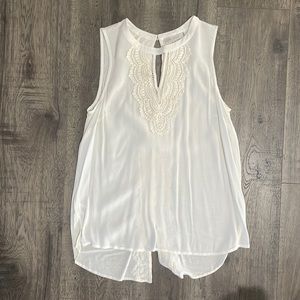White cotton tank, Pale Sky Sz Small